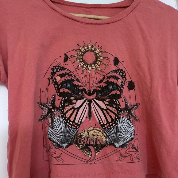 O’Neill Graphic Tee Shirt Women's‎ Medium Celestial Whimsigoth Seashell Moon - Picture 3 of 6